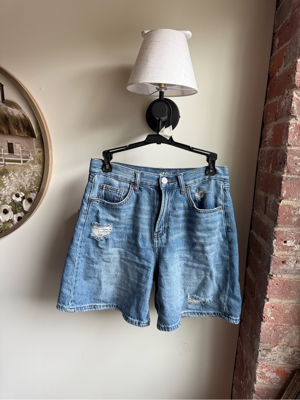 Rewash Light Blue High Waist Denim Shorts